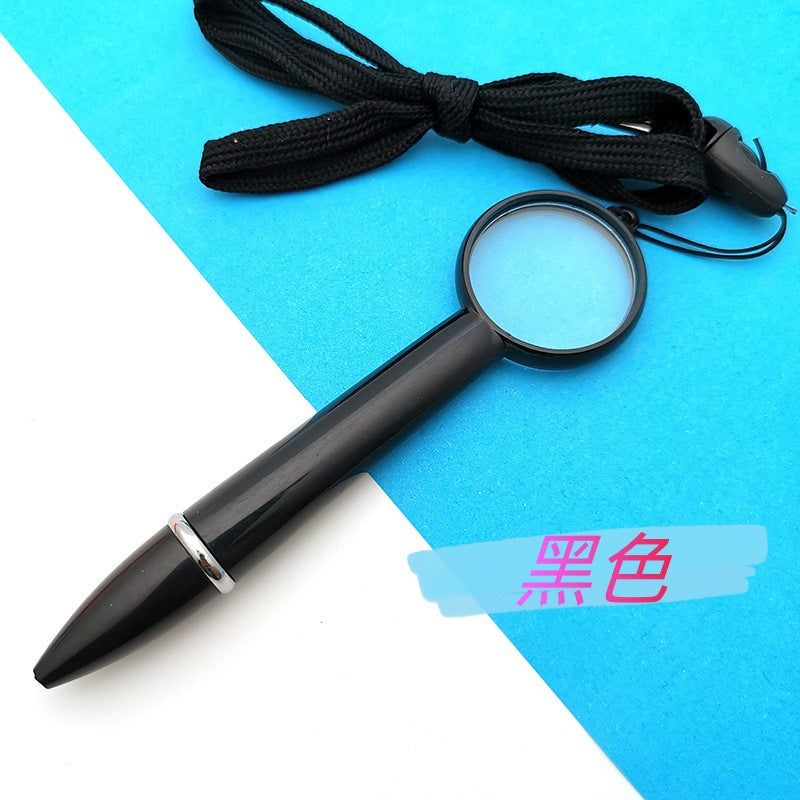 Wholesale Creative magnifying glass ballpoint pen lanyard gift pen
