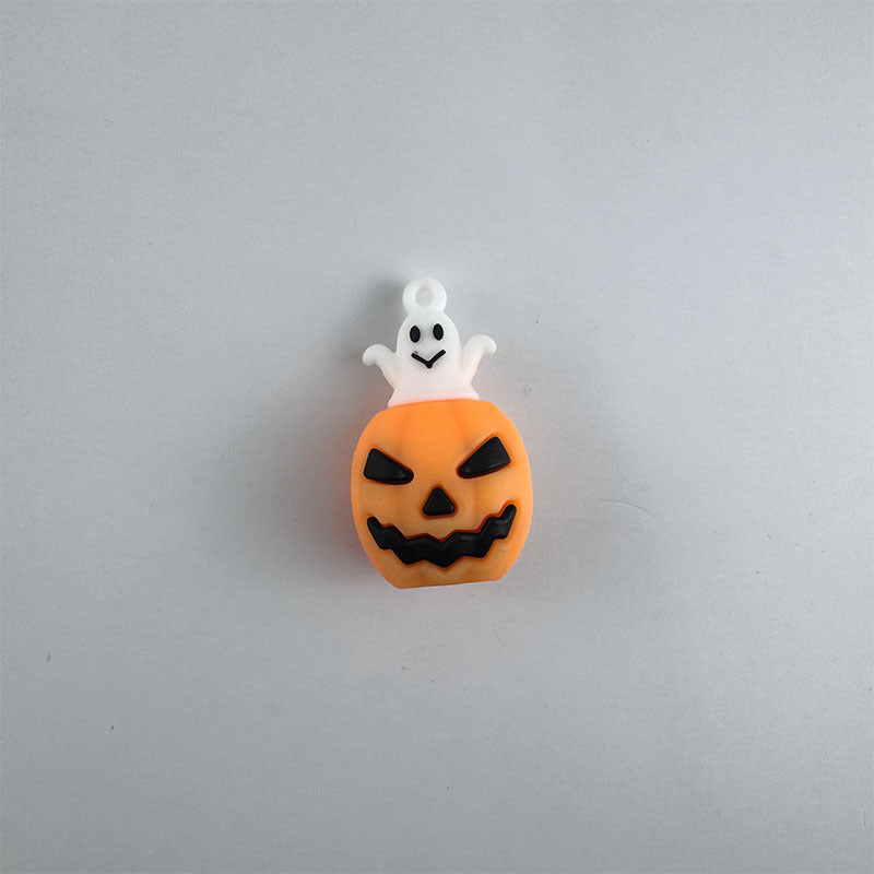 Wholesale 3D PVC Cartoon Pumpkin Pendant Keychain  Decorative Accessory