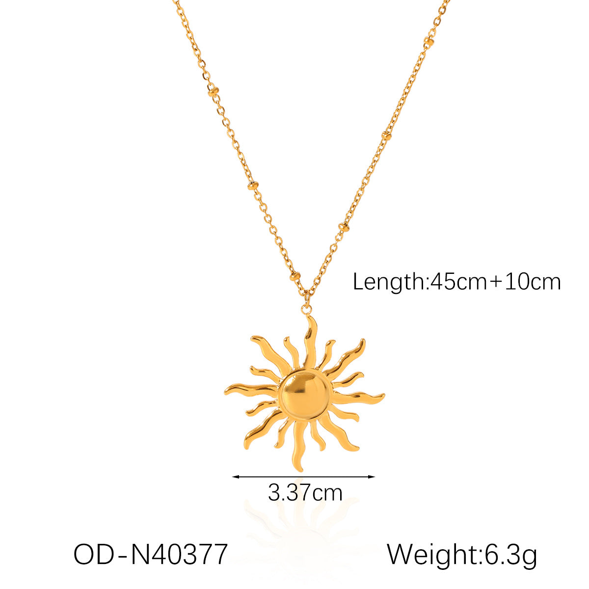 Wholesale  golden light totem titanium steel necklace