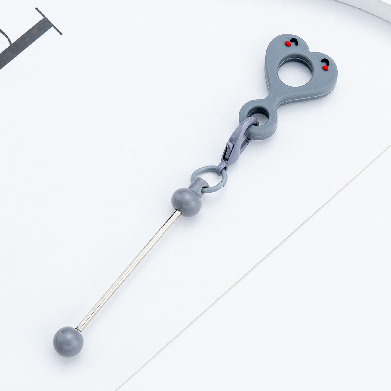 Wholesale v DIY smiley face  straws  Beadable  Keychain