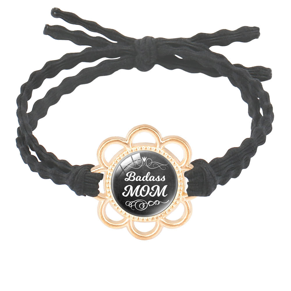 Wholesale mother's day jewelry hair rope bracelet dual-purpose alloy Mom