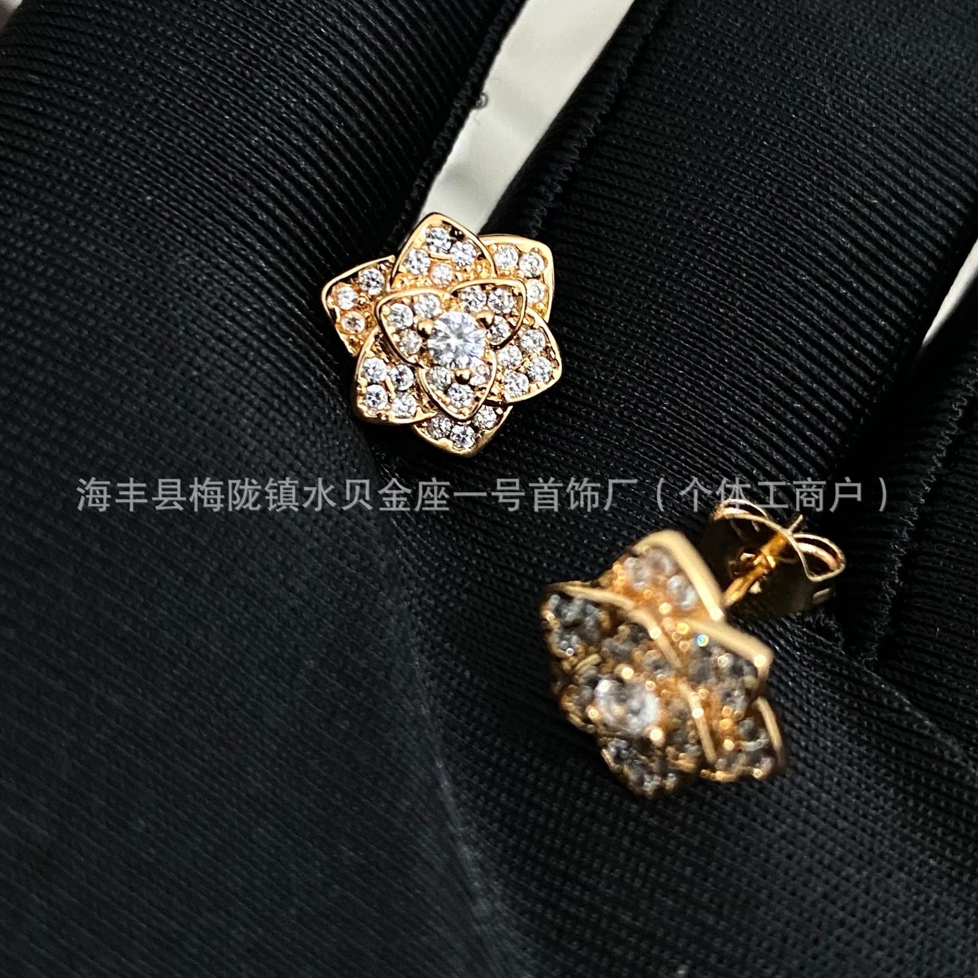 Wholesale  diamond rose gold earrings