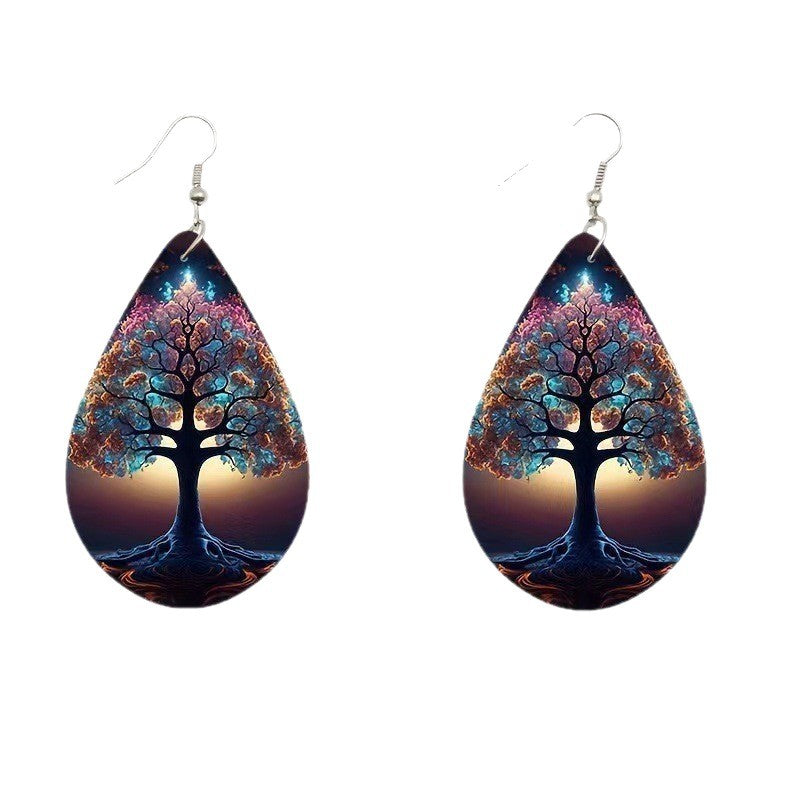 Wholesale Bohemian Water Ripple Acrylic Earrings Trendy Fashion Jewelry Accessory for Party Gift