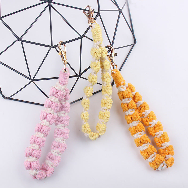 Wholesale Hand Woven Cotton Rope Lanyard Keychain ACC-KC-GuangTian080