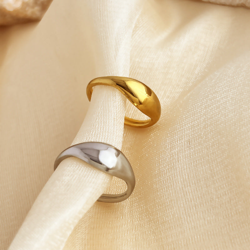 Wholesale Polished 18k Gold Stainless Steel Rings ACC-RS-YuSen005