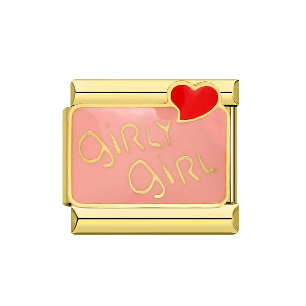 Wholesale Italian Charm Bracelet 9mm DIY Splicing Removable Girl Elements Stainless Steel Composable Bracelet