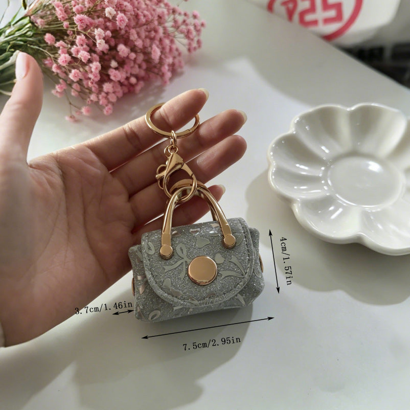 Wholesale Shiny Bow Leather Bag Charm Mini Coin Purse Jewelry Accessory for Party