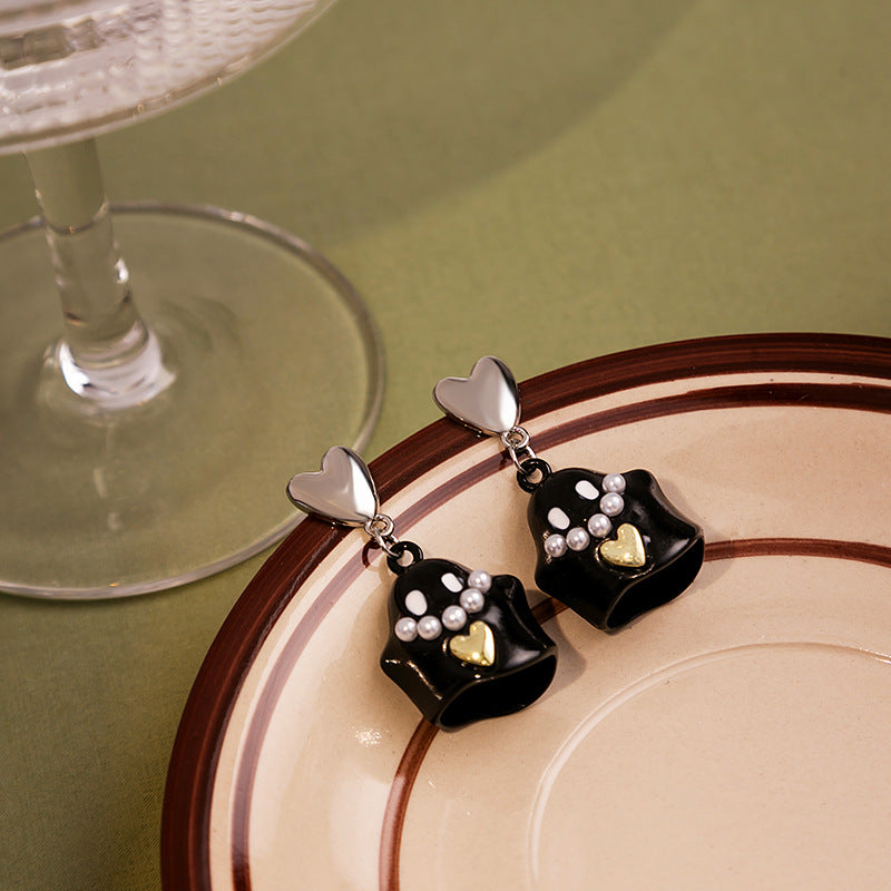 Wholesale Silver Needle Retro Cute Ghost Earrings ACC-ES-MDD054