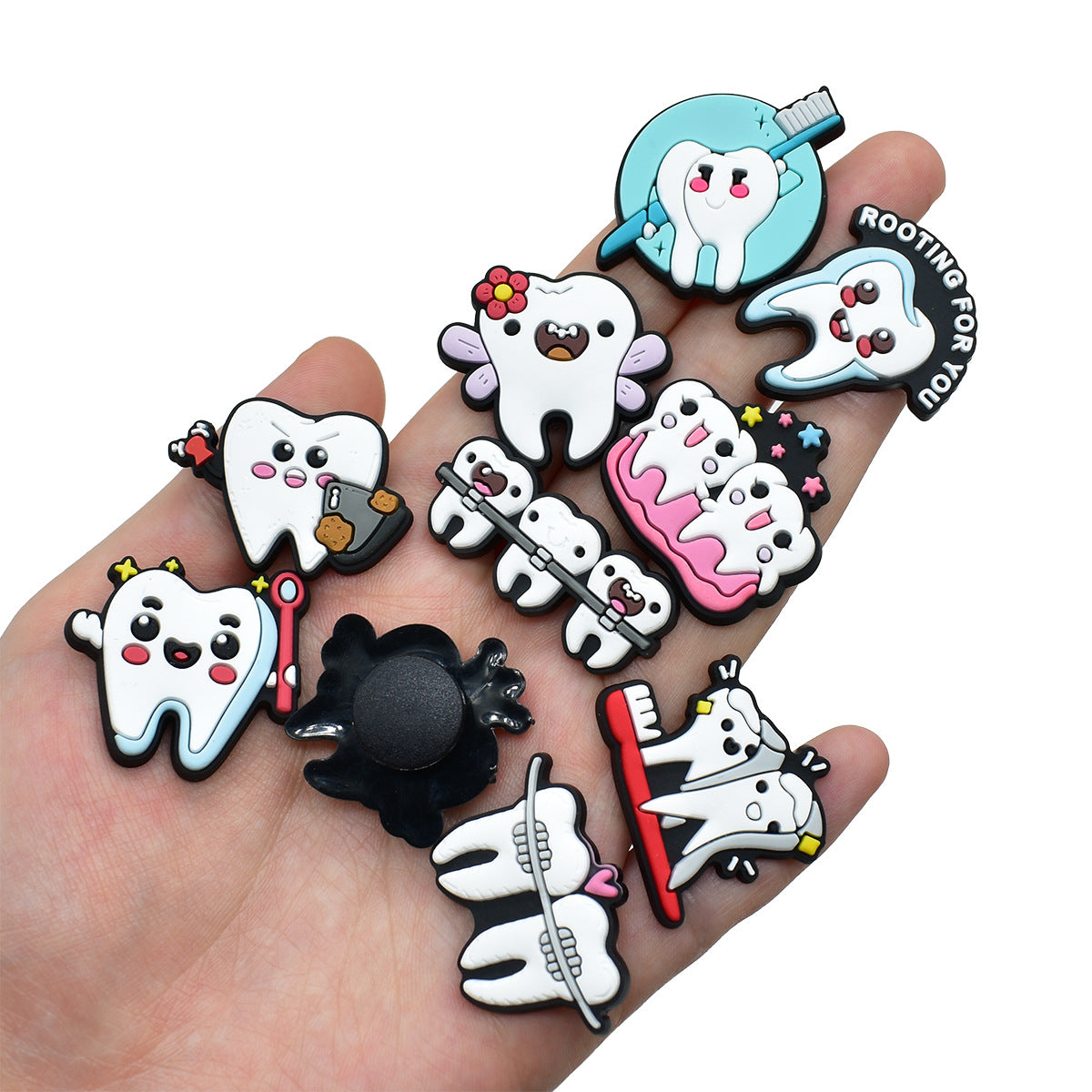 Wholesale Random 100pcs Protect Teeth Shoes Accessories Shoes Charms