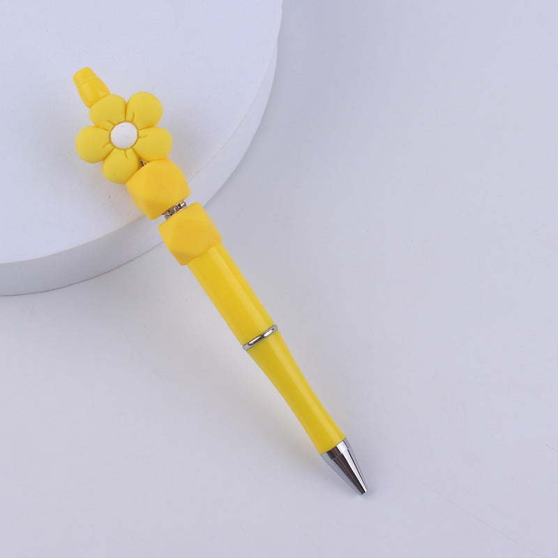 Wholesale Beaded Pens Handmade Flower Silicone Beaded Ballpoint Pen