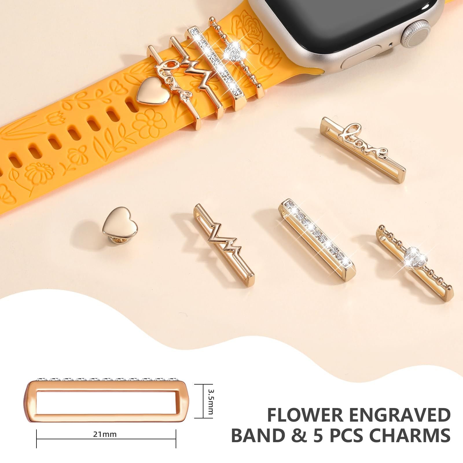 Wholesale Love Heart Alloy Watch Strap Charm Pendant Chic DIY Jewelry Accessory For Boutique Resale