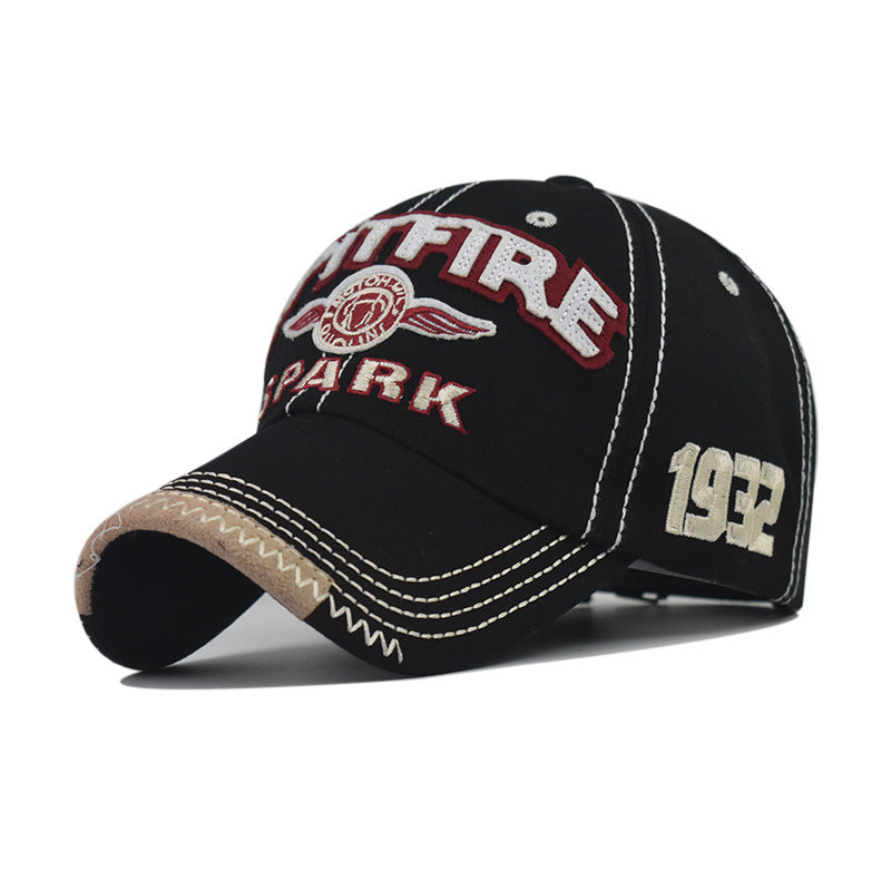 Wholesale cotton  big letter embroidered baseball cap