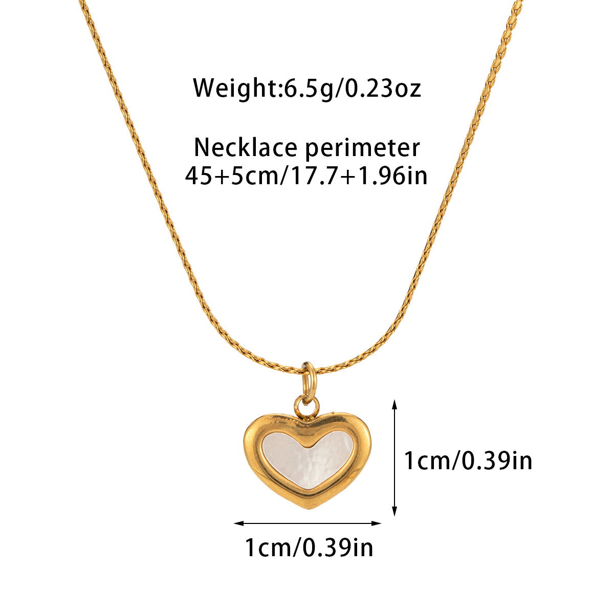 Wholesale 18k Gold Plated Necklace Titanium Steel Necklace Shell Necklace ACC-NE-Jind004