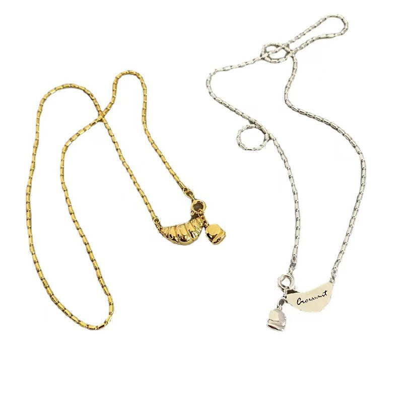 Wholesale horn bag pendant copper plated 18K gold clavicle chain sweater chain