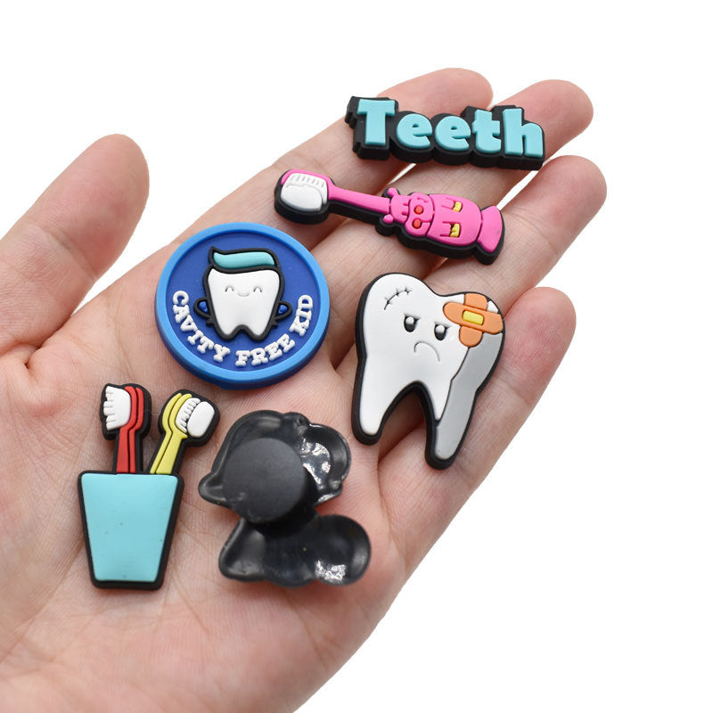 Wholesale Random 100pcs Teeth Series Shoes Accessories Shoes Charms