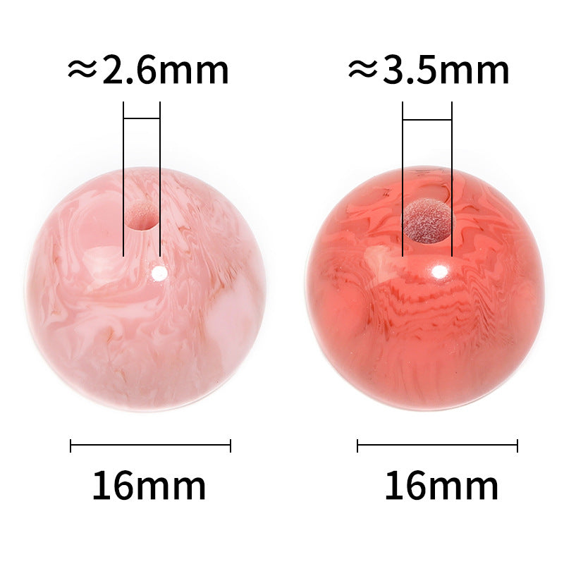 Wholesale 100pcs Marble Pattern Acrylic Beads Colorful Ripple DIY Bead Accessories ACC-BDS-BLG082