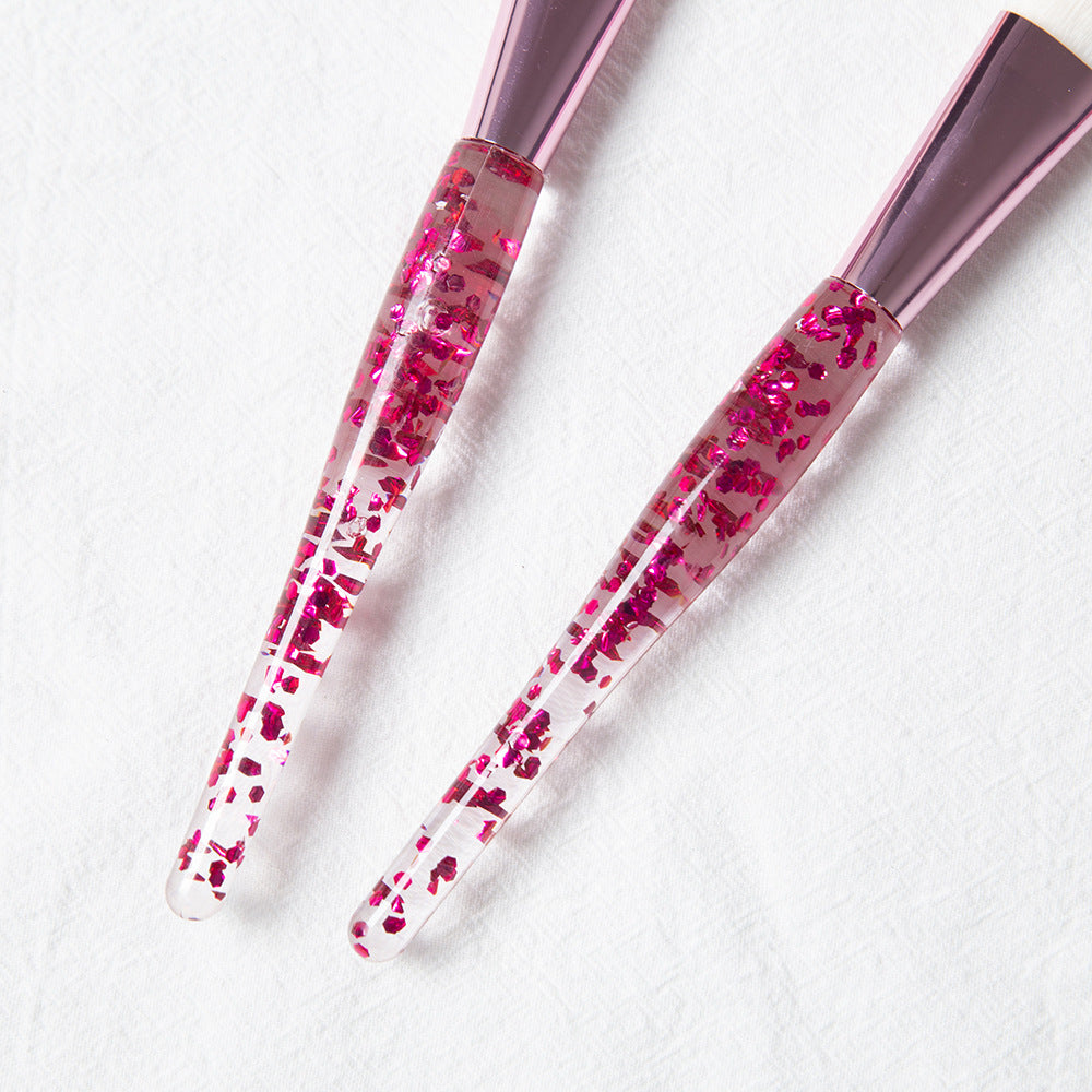 Wholesale Crystal Handle 10pcs/Set Makeup Brush Unicorn Scallion Powder Acrylic Makeup Brush