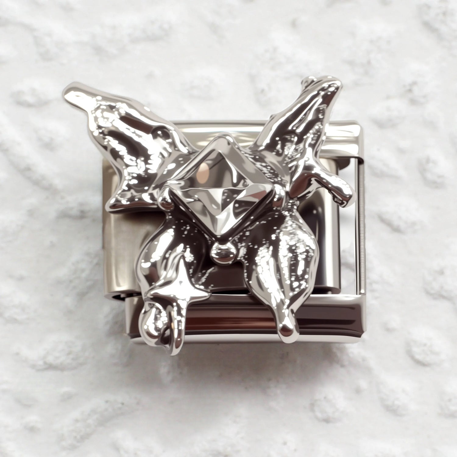 Wholesale Butterfly Flower Italian Charm Bracelet Stainless Steel Fashion Accessory Gift