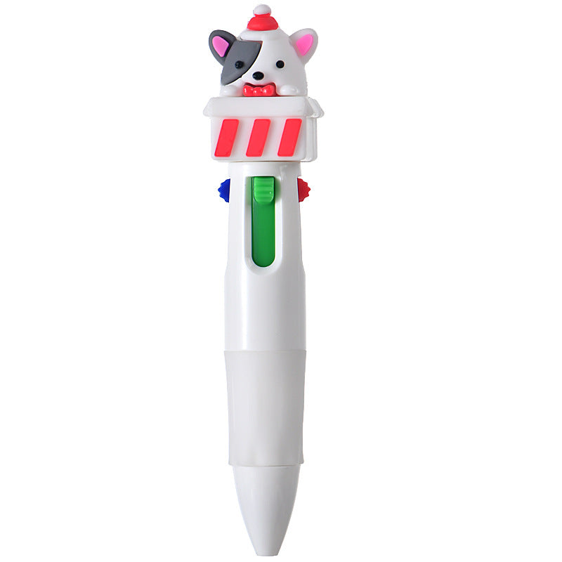 Wholesale Cute cartoon Christmas four-color ballpoint pen