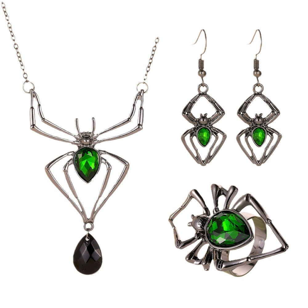Wholesale Alloy Electroplated   Vintage Green Women' s Jewelry Set Party Wear