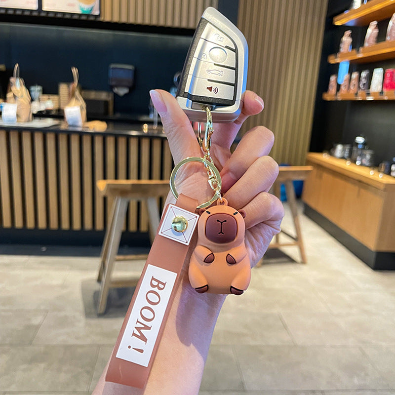 Wholesale Cute Little Pufferfish Bag Silicone Keychains Creative Keychain ACC-KC-SJ015