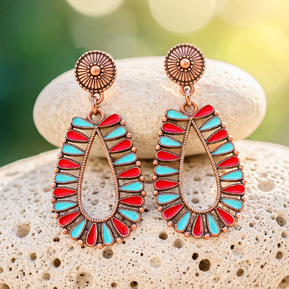 Wholesale Vintage Bohemian Drop Earrings Trendy Zinc Alloy Fashion Accessory