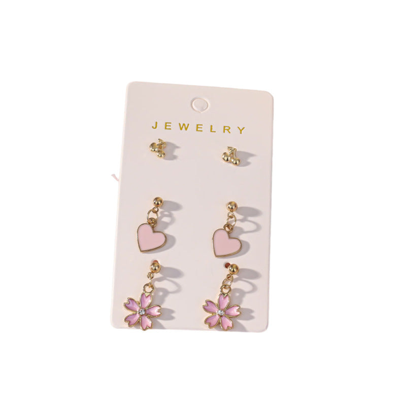 Wholesale Valentine' s Day Oil Drop Rose Red Lip Earring