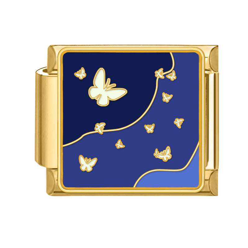 Wholesale DIY Modular Bracelet Stainless Steel Electroplated Gold Retro Fashion Jewelry Accessory