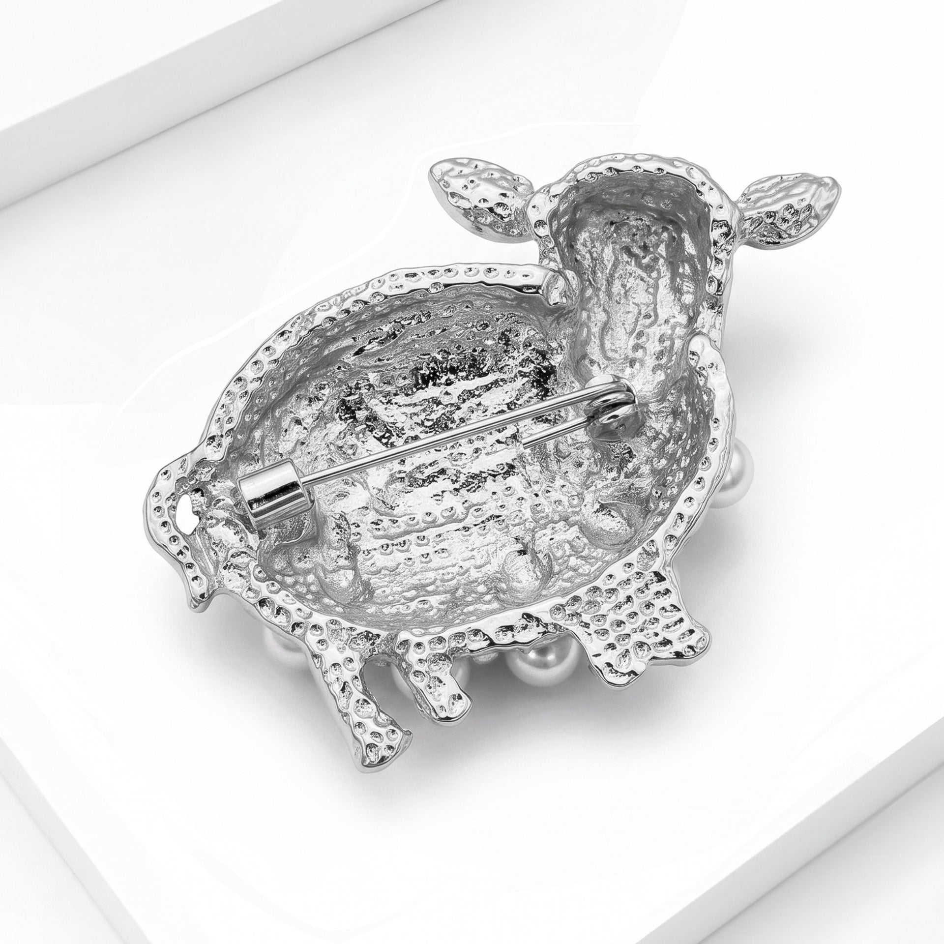 Wholesale Stylish Sheep Brooch With Faux Pearl And Rhinestone For Women Cardigan Coat Fashion Accessory