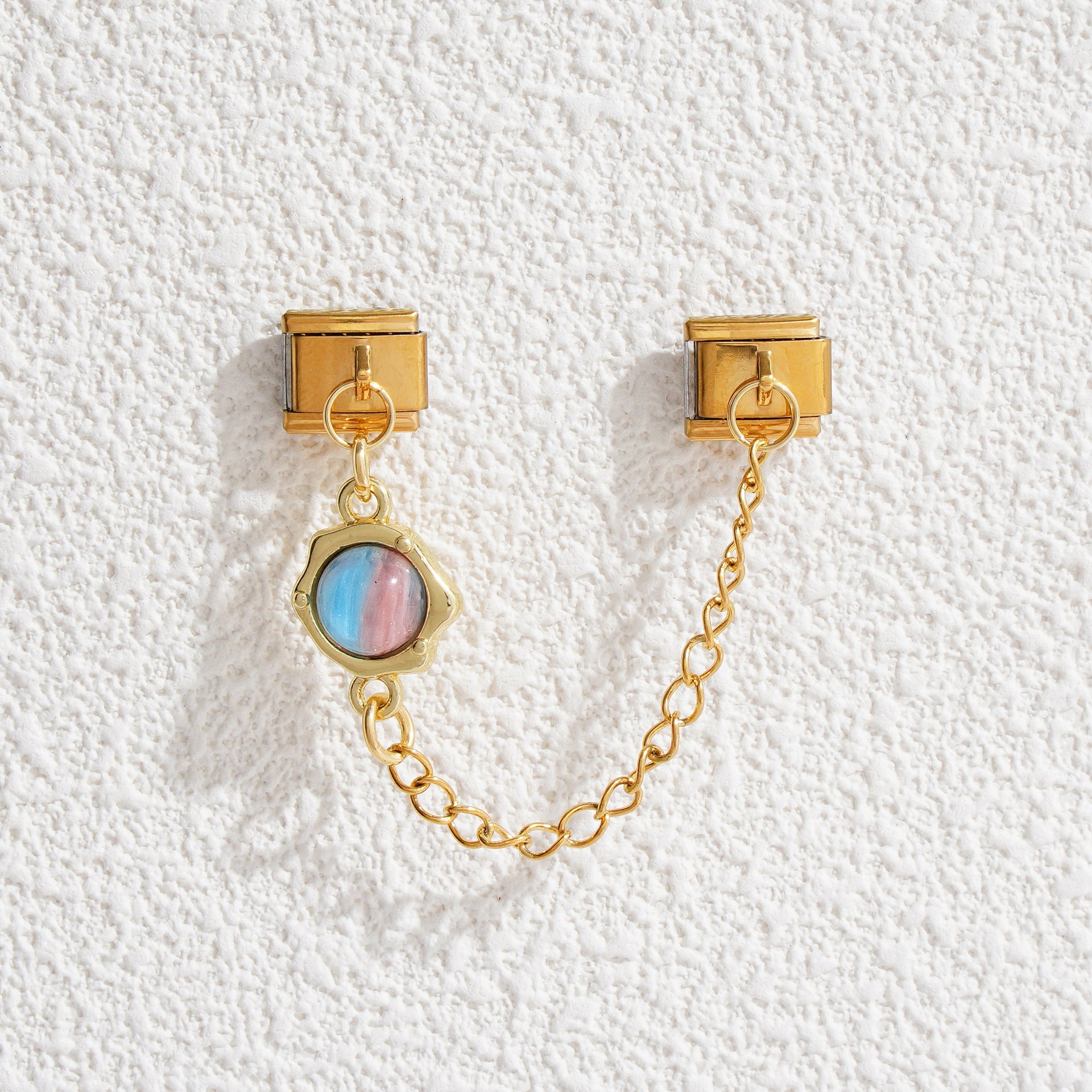 Wholesale 5pcs Italian Charm Bracelet 9mm DIY Splicing Evil Eye Pendant Stainless Steel Composable Bracelet