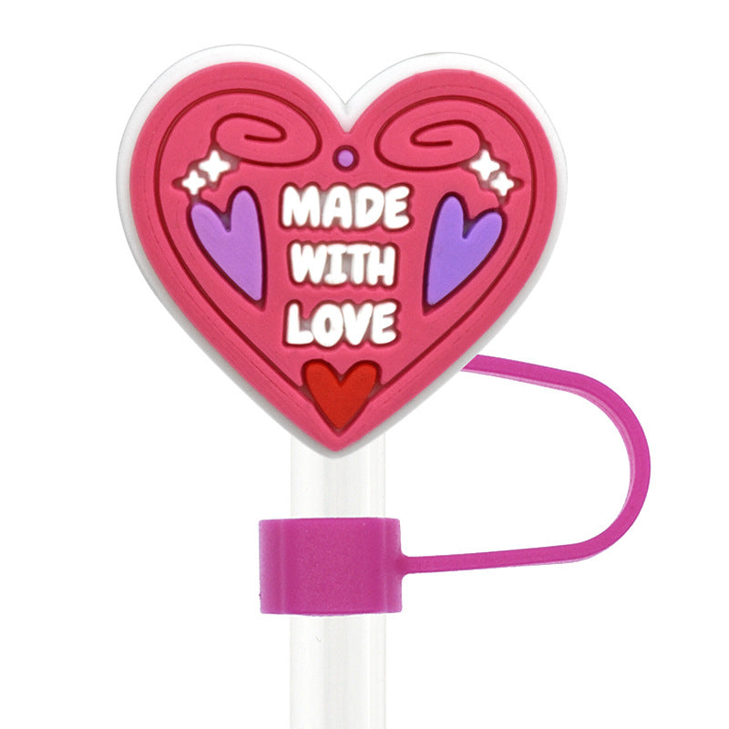 Wholesale Random 100pcs 10mm PVC Soft Straw Tube Cap ACC-SCR-RYY090