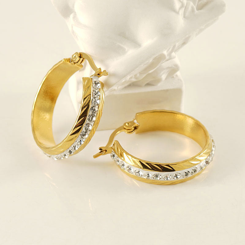 Wholesale Light Luxury Stainless Steel Diamond Earrings ACC-ES-ZhongXin013