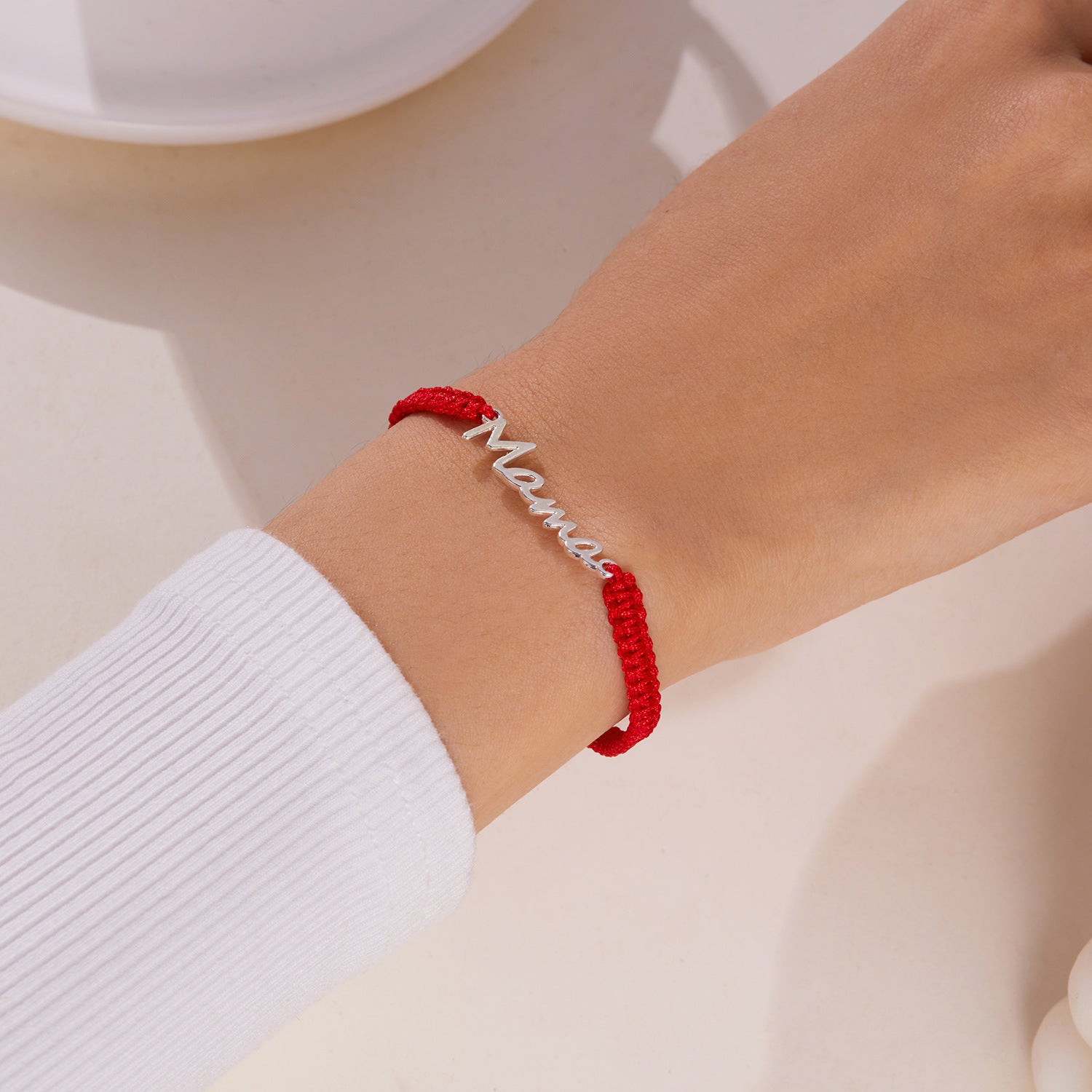 Wholesale Mama Letters Hand-woven Adjustable Bracelet