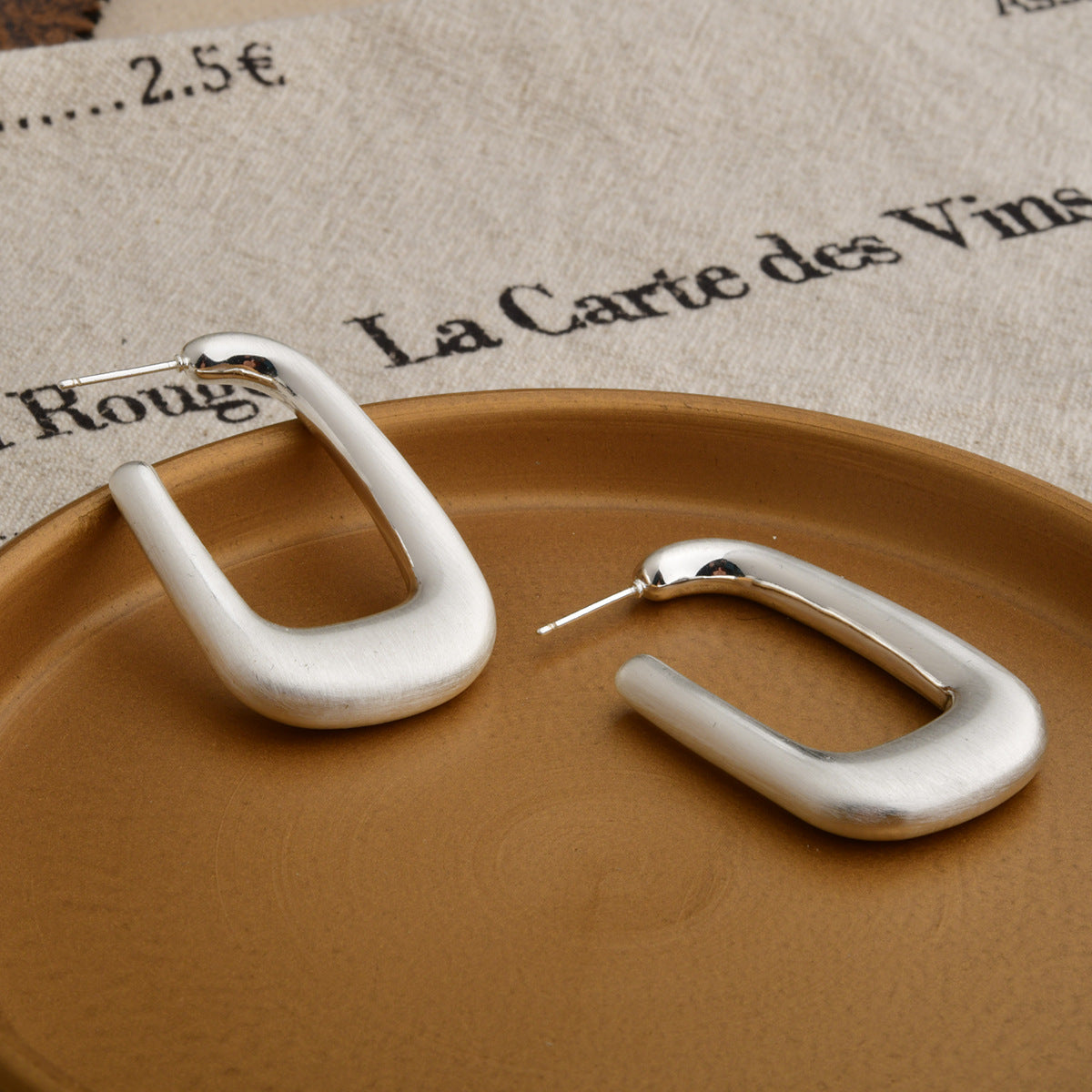 Wholesale Personalized  Geometric  Plated Gold Earrings