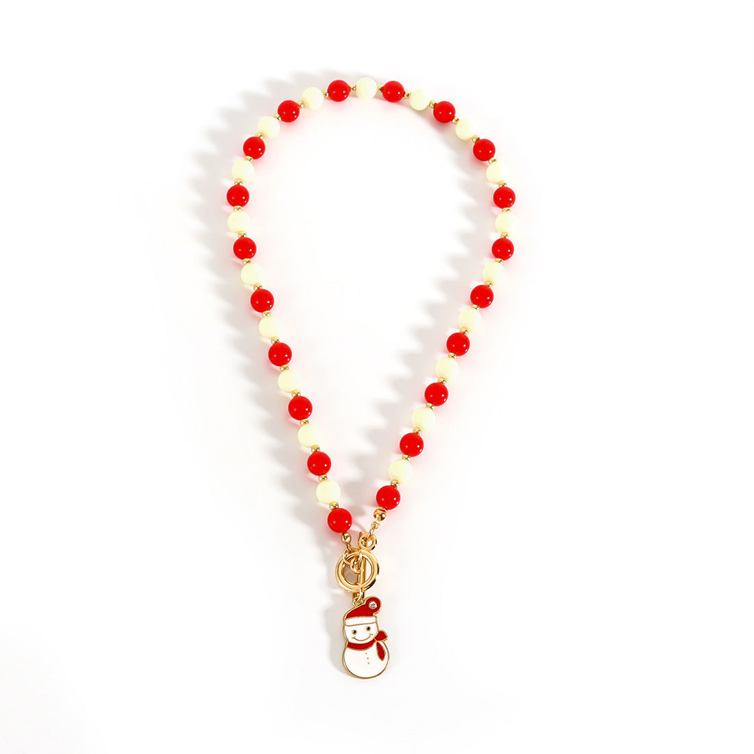 Wholesale Christmas Necklace  Chain Red Green White Beaded Necklaces