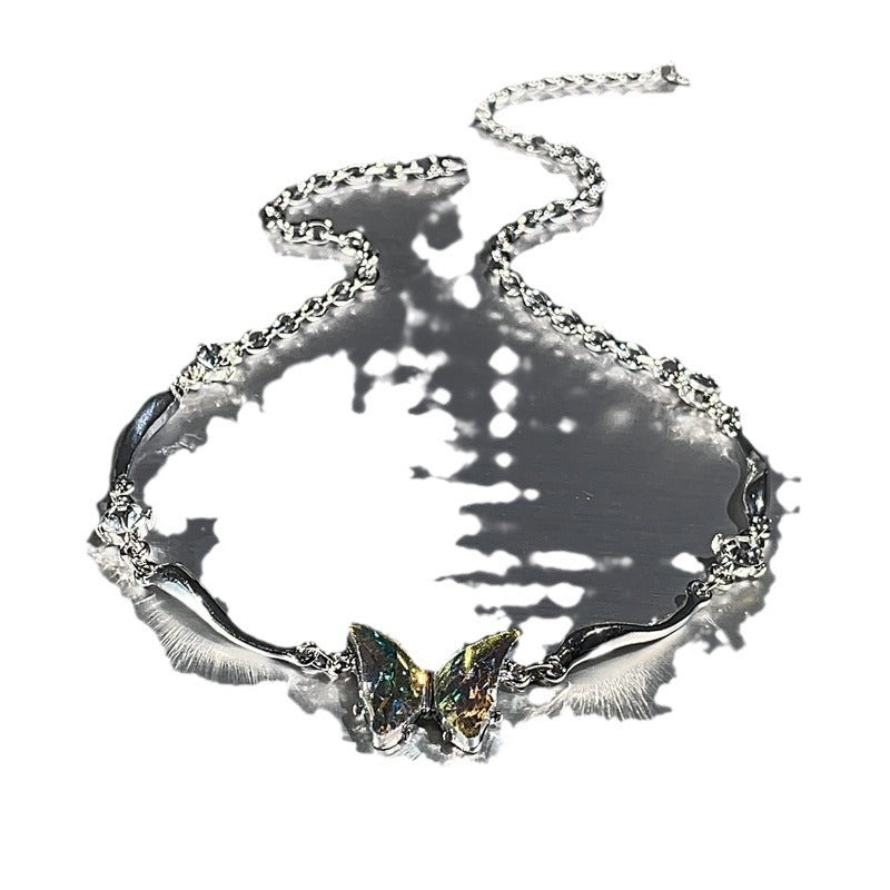 Wholesale Gradient Butterfly Pendant Necklaces Choker Necklaces ACC-NE-Qiuy002