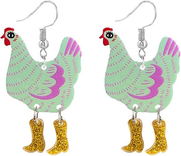 Wholesale Cute Acrylic Animal Pendant Earrings