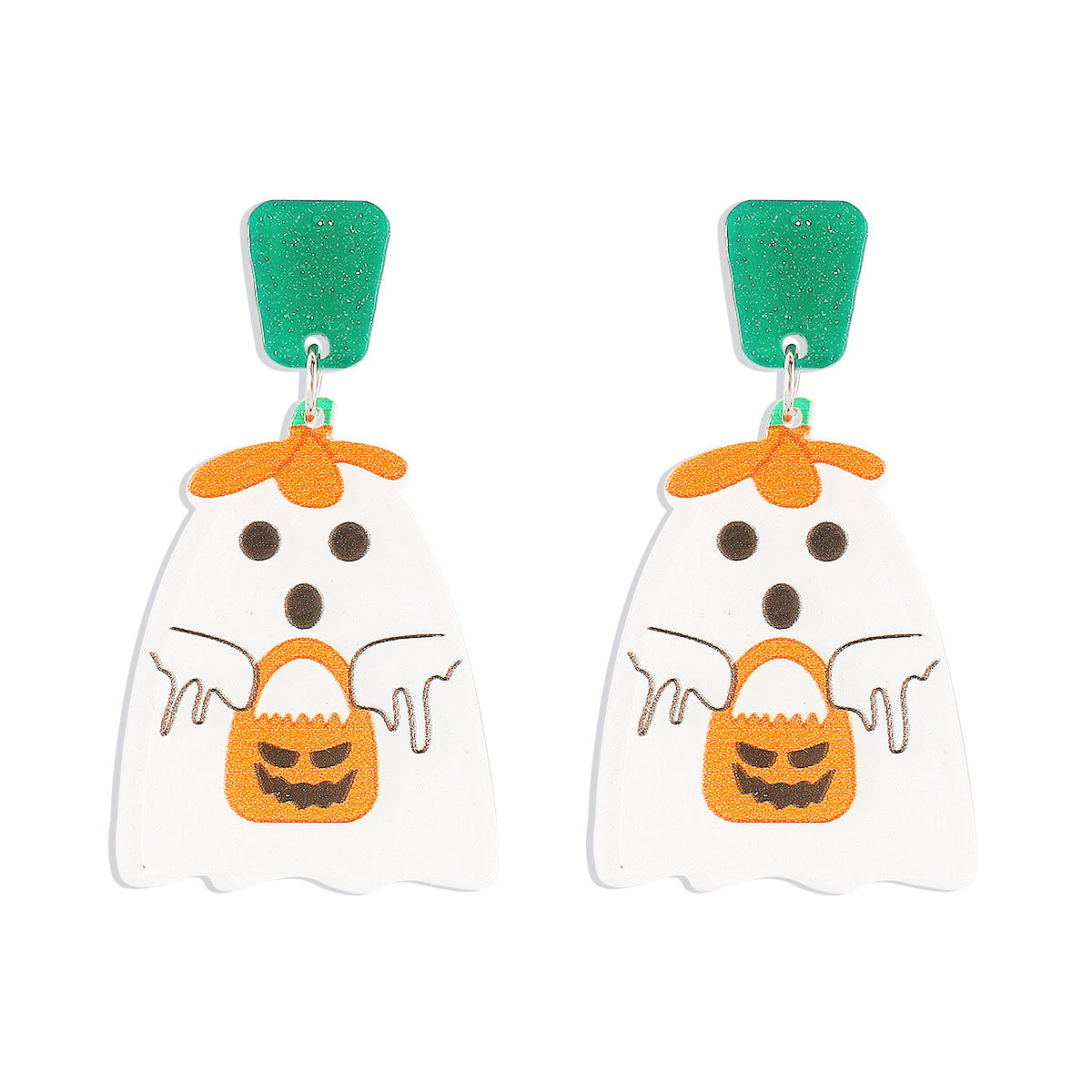Wholesale  personalized funny cartoon earrings Halloween  letter skull earrings