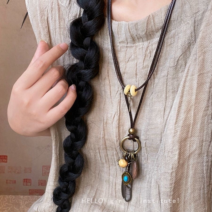 Wholesale  colorful small flower pendant clavicle chain