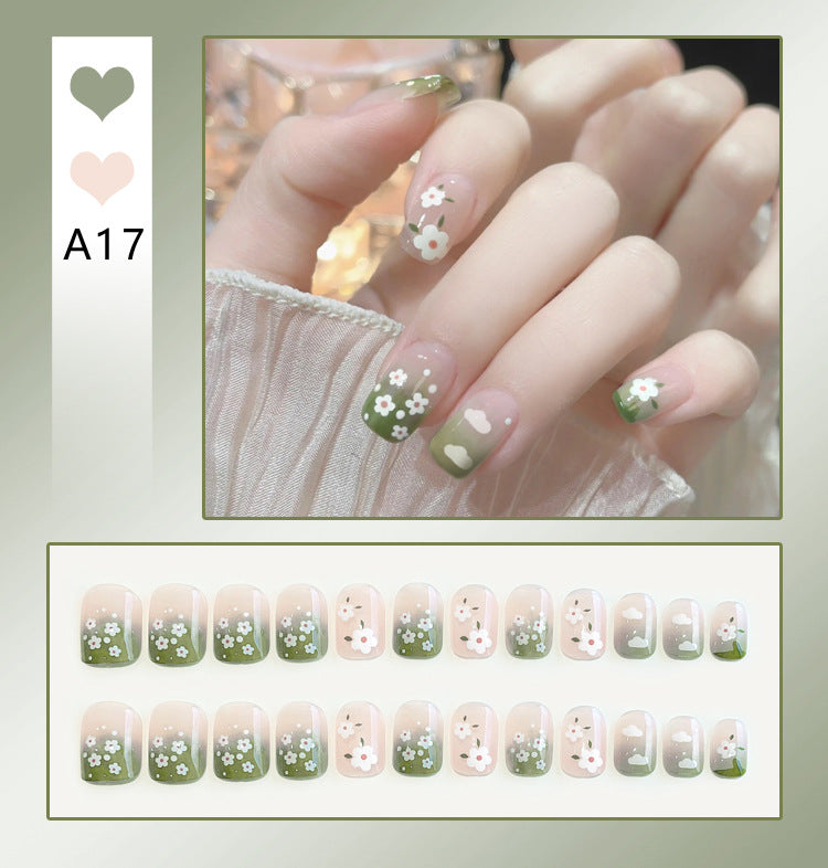 Wholesale 24 Pieces/box Diamond Butterfly Glitter Nail Art Press-on Nails Kits Nail Stickers ACC-NS-DiNa002
