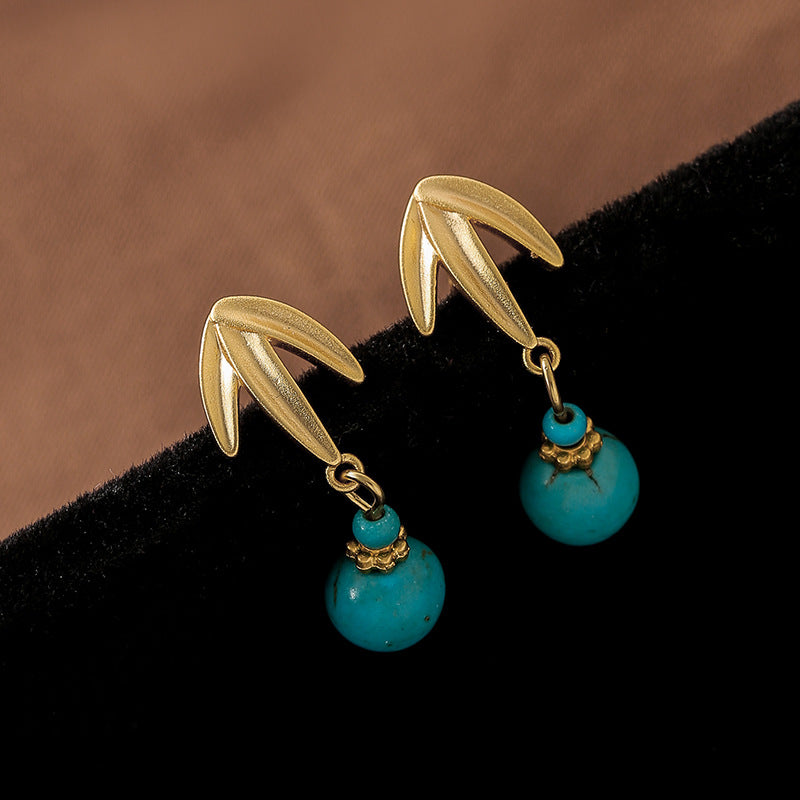 Wholesale turquoise earrings natural turquoise earrings