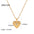 Wholesale Vintage Twist Chain  Stainless Steel Heart Shape Necklace