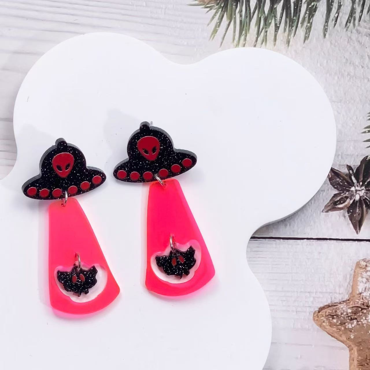 Wholesale  Halloween Print Cute Funny Earrings