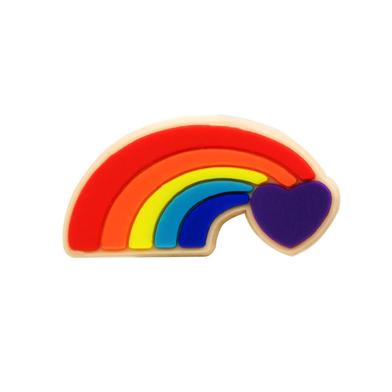 Wholesale 100pcs Random Rainbow Shoes Accessories Shoes Charms