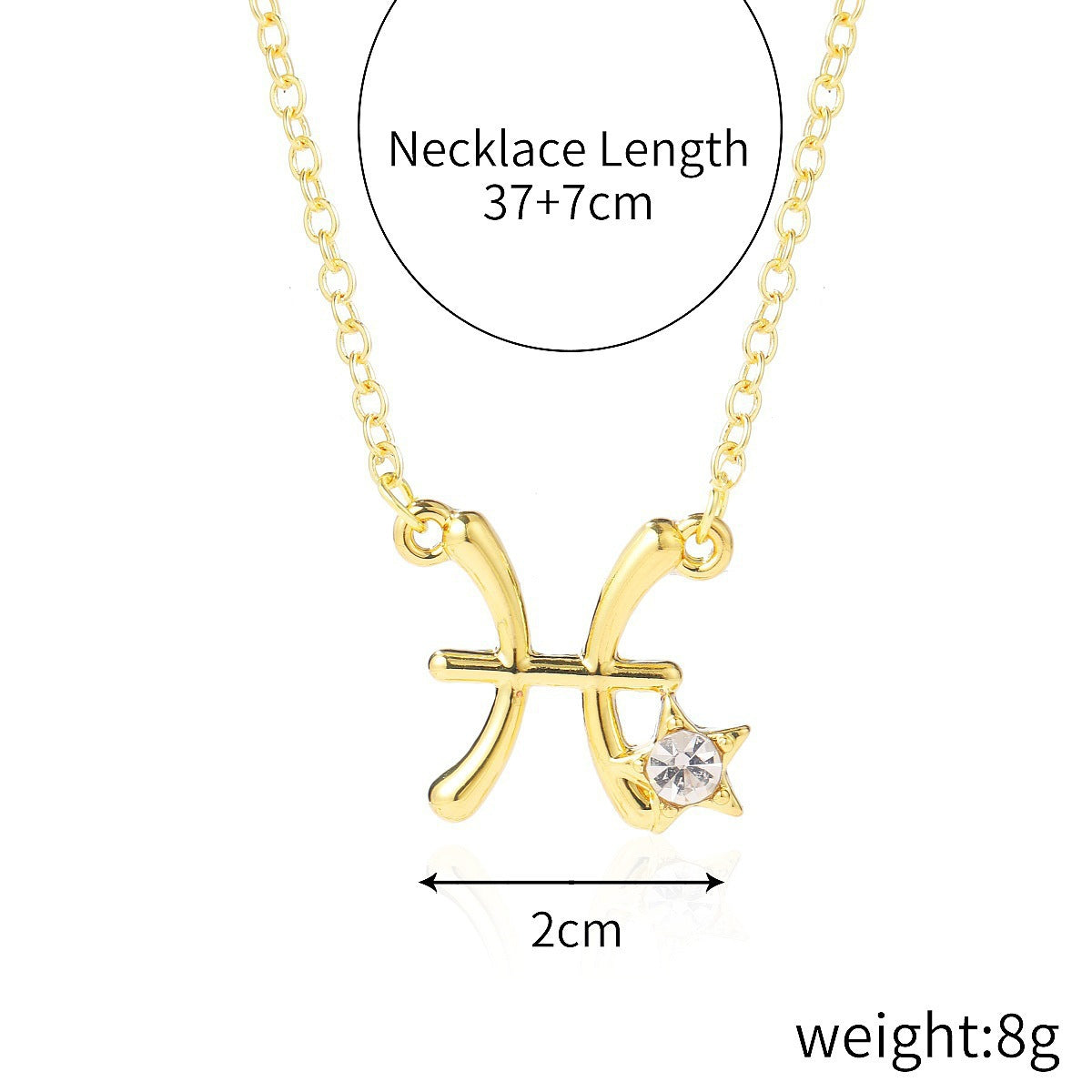 Wholesale 12 constellation necklace  12 constellation alloy diamond rhinestone clavicle chain