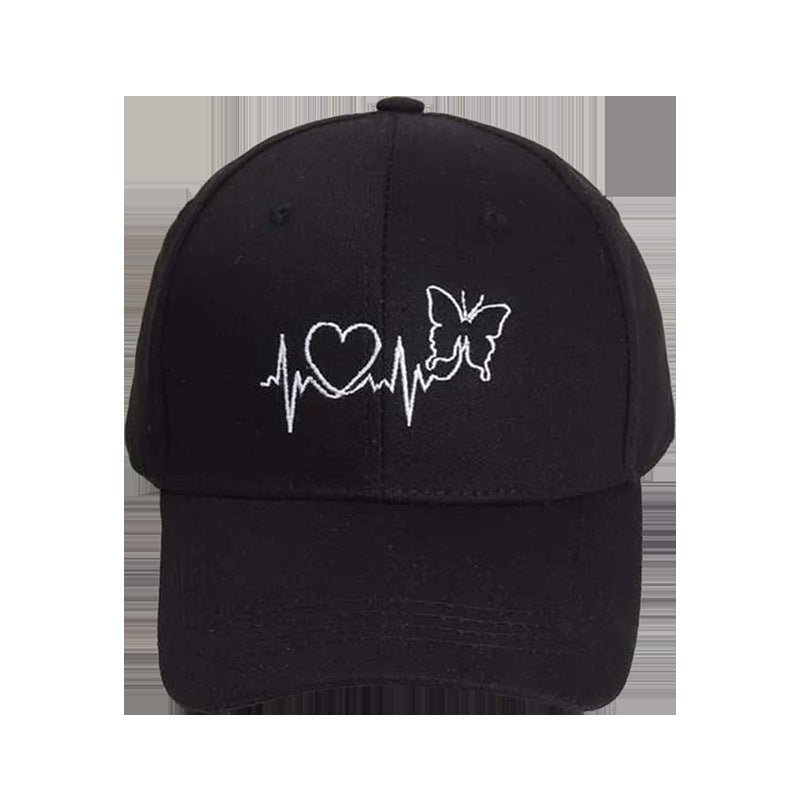 Wholesale Versatile Butterfly Heart EKG Peaked Cap Sun Visor Baseball Cap Hat ACC-HT-TangQiu014