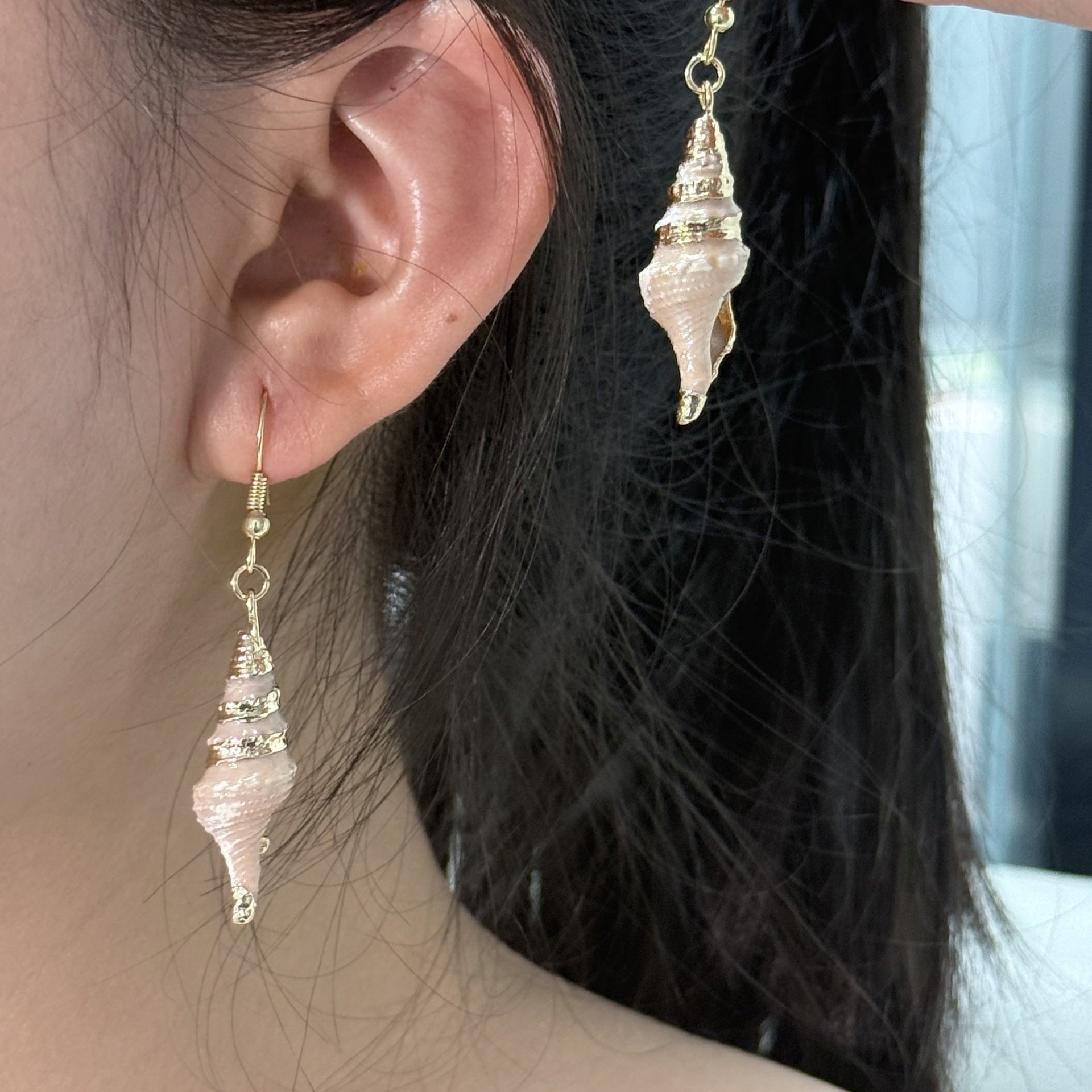 Wholesale  natural shell conch earrings