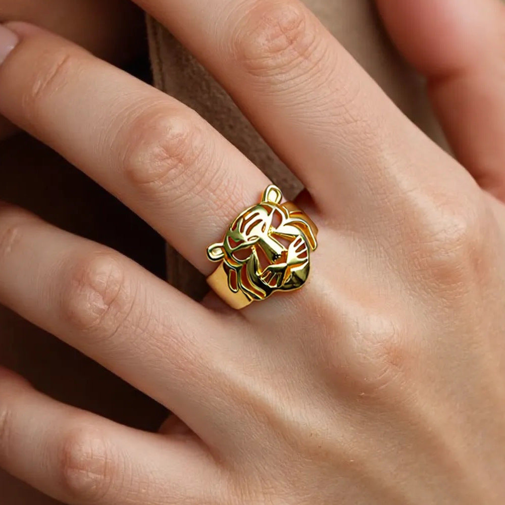 Wholesale Maple Leaf Gold Sphere Interstellar Orbit Ring