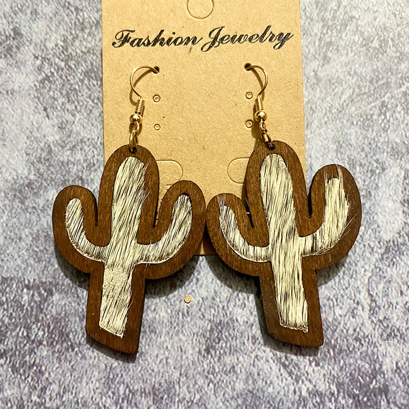 Boucles d'oreilles en cuir authentiques occidentales en gros