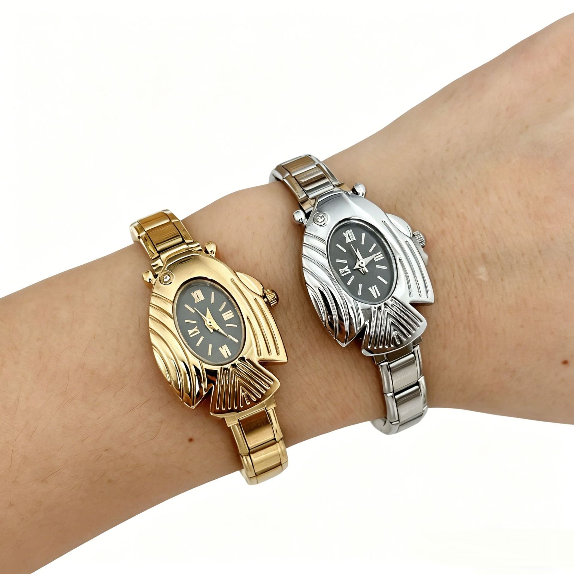 Wholesale Flying Fish Auspicious Simple Oval Quartz Wristwatch Couple Module Watch